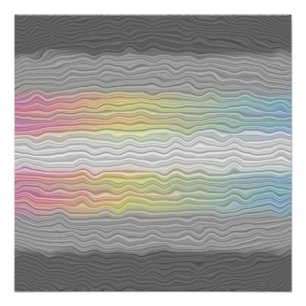 Groovy Boho Trippy Abstract Demifluid-Stolzflagge Poster