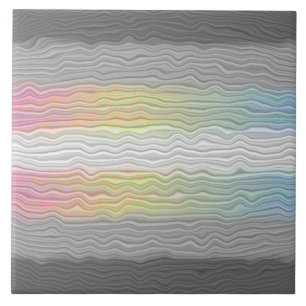 Groovy Boho Trippy Abstrakte Demifluid-Pride-Flagg Fliese
