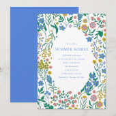 Groovy Boho Wildblumen-Whimsy-Sommer-Soiree Einladung (Vorne/Hinten)
