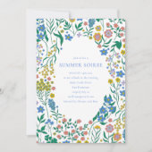 Groovy Boho Wildflower Whimsy Summer Soiree Einladung (Vorderseite)