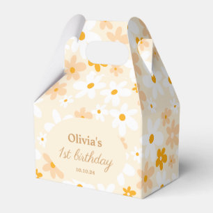 Groovy Boho Yellow daisy Geburtstagsparty Geschenkschachtel