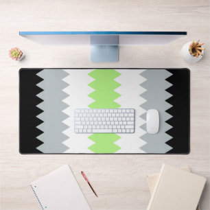 Groovy Boho ZigZag Abstract Agender Stolzflagge Schreibtischunterlage