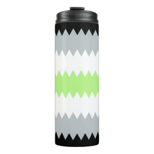 Groovy Boho ZigZag Abstract Agender Stolzflagge Thermosbecher