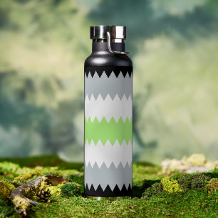 Groovy Boho ZigZag Abstract Agender Stolzflagge Trinkflasche