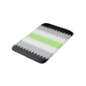 Groovy Boho ZigZag Abstrakt Agender Pride Flag Badematte (Schrägansicht)