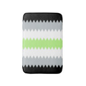 Groovy Boho ZigZag Abstrakt Agender Pride Flag Badematte (Vorderseite Vertikal)