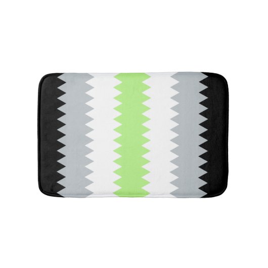 Groovy Boho ZigZag Abstrakt Agender Pride Flag Badematte (Vorderseite)