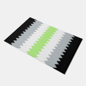 Groovy Boho ZigZag Abstrakt Agender Pride Flag Fußmatte (Schrägansicht)