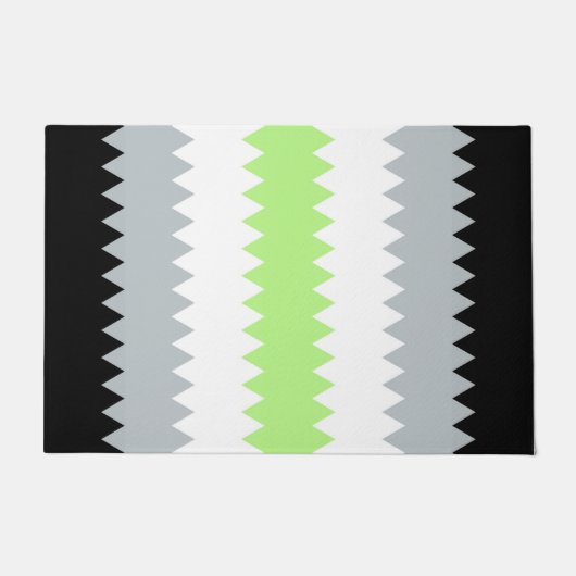 Groovy Boho ZigZag Abstrakt Agender Pride Flag Fußmatte (Vorderseite)