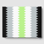 Groovy Boho ZigZag Abstrakt Agender Pride Flag Gästebuch (Rückseite)