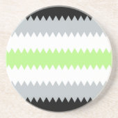 Groovy Boho ZigZag Abstrakt Agender Pride Flag Getränkeuntersetzer (Vorne)