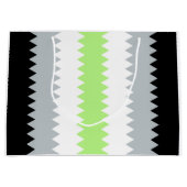 Groovy Boho ZigZag Abstrakt Agender Pride Flag Große Geschenktüte (Vorderseite)
