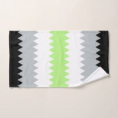 Groovy Boho ZigZag Abstrakt Agender Pride Flag Handtuch (Handtuch)