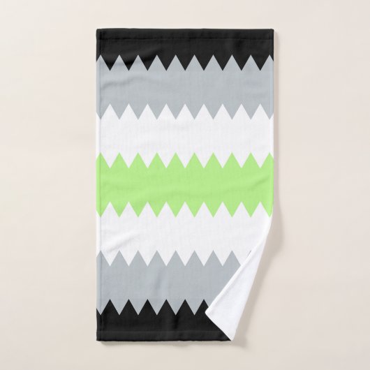 Groovy Boho ZigZag Abstrakt Agender Pride Flag Handtuch (Handtuch)