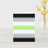 Groovy Boho ZigZag Abstrakt Agender Pride Flag Karte (Gelbe Blume)