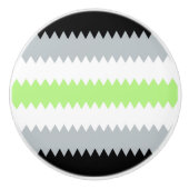 Groovy Boho ZigZag Abstrakt Agender Pride Flag Keramikknauf (Vorderseite)