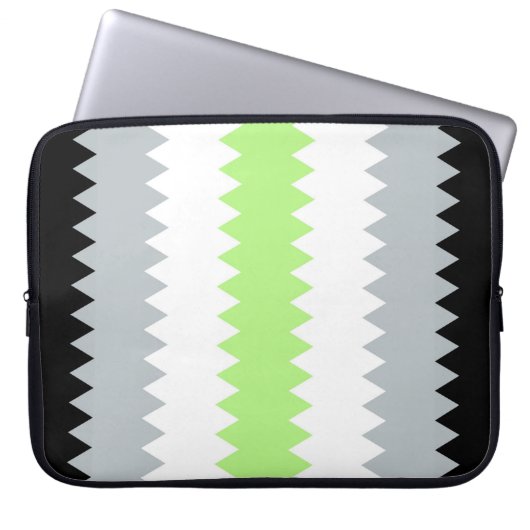 Groovy Boho ZigZag Abstrakt Agender Pride Flag Laptopschutzhülle (Vorderseite)