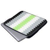 Groovy Boho ZigZag Abstrakt Agender Pride Flag Laptopschutzhülle (Vorne Knopf)