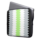 Groovy Boho ZigZag Abstrakt Agender Pride Flag Laptopschutzhülle (Vorderseite Links)