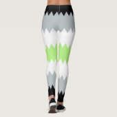 Groovy Boho ZigZag Abstrakt Agender Pride Flag Leggings (Rückseite)