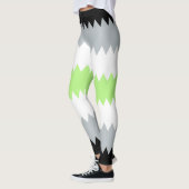 Groovy Boho ZigZag Abstrakt Agender Pride Flag Leggings (Links)