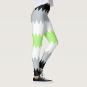 Groovy Boho ZigZag Abstrakt Agender Pride Flag Leggings (Rechts)