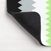 Groovy Boho ZigZag Abstrakt Agender Pride Flag Mousepad (Ecke)