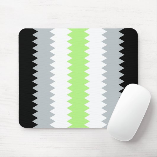 Groovy Boho ZigZag Abstrakt Agender Pride Flag Mousepad (Mit Mouse)
