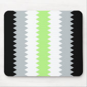 Groovy Boho ZigZag Abstrakt Agender Pride Flag Mousepad (Vorne)