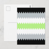 Groovy Boho ZigZag Abstrakt Agender Pride Flag Postkarte (Vorne/Hinten)