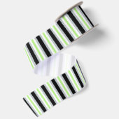 Groovy Boho ZigZag Abstrakt Agender Pride Flag Satinband (Rückseite)