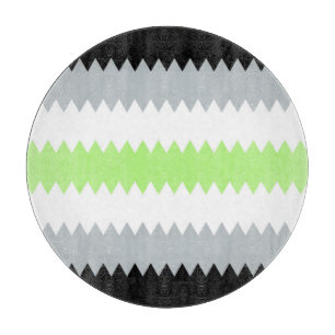 Groovy Boho ZigZag Abstrakt Agender Pride Flag Schneidebrett