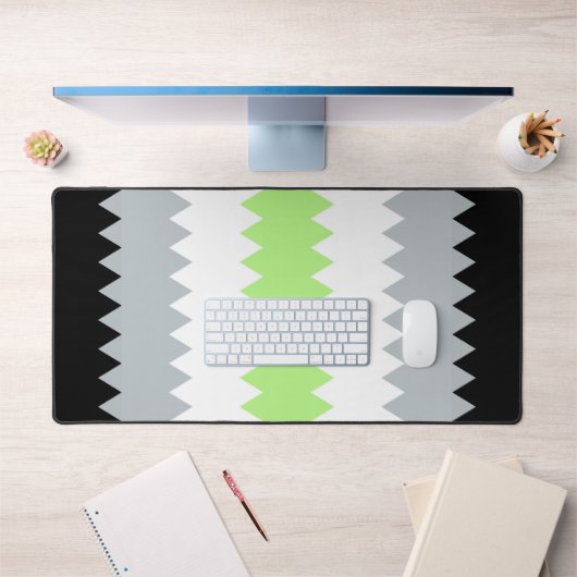 Groovy Boho ZigZag Abstrakt Agender Pride Flag Schreibtischunterlage (Büro 1)