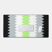 Groovy Boho ZigZag Abstrakt Agender Pride Flag Schreibtischunterlage (Tastatur & Maus)
