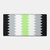 Groovy Boho ZigZag Abstrakt Agender Pride Flag Schreibtischunterlage (Vorderseite)