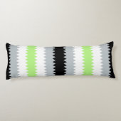 Groovy Boho ZigZag Abstrakt Agender Pride Flag Seitenschläferkissen (Rückseite)