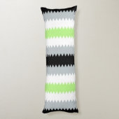 Groovy Boho ZigZag Abstrakt Agender Pride Flag Seitenschläferkissen (Rückseite (Vertikal))