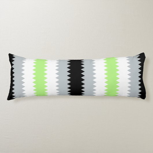 Groovy Boho ZigZag Abstrakt Agender Pride Flag Seitenschläferkissen (Vorderseite)