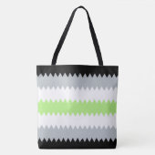 Groovy Boho ZigZag Abstrakt Agender Pride Flag Tasche (Vorderseite)