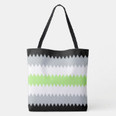 Groovy Boho ZigZag Abstrakt Agender Pride Flag Tasche (Rückseite)