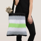 Groovy Boho ZigZag Abstrakt Agender Pride Flag Tasche (Von Nahem)