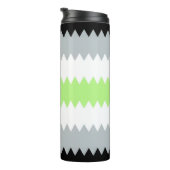 Groovy Boho ZigZag Abstrakt Agender Pride Flag Thermosbecher (Nach rechts gedreht)