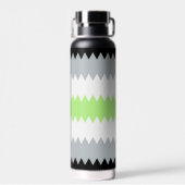 Groovy Boho ZigZag Abstrakt Agender Pride Flag Trinkflasche (Rückseite)