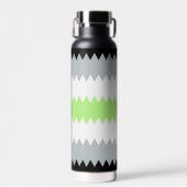 Groovy Boho ZigZag Abstrakt Agender Pride Flag Trinkflasche (Vorne)