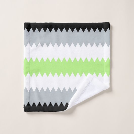 Groovy Boho ZigZag Abstrakt Agender Pride Flag Waschlappen (Waschlappen)