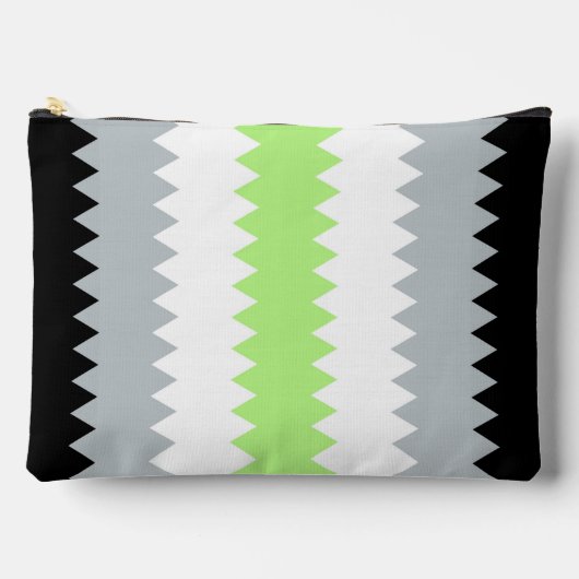 Groovy Boho ZigZag Abstrakt Agender Pride Flag Zubehörtasche (Vorderseite)
