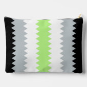 Groovy Boho ZigZag Abstrakt Agender Pride Flag Zubehörtasche (Rückseite)