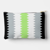 Groovy Boho ZigZag Abstrakt Agender Pride Flag Zubehörtasche (Rückseite)