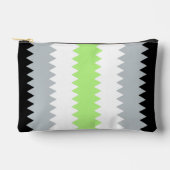 Groovy Boho ZigZag Abstrakt Agender Pride Flag Zubehörtasche (Vorderseite)