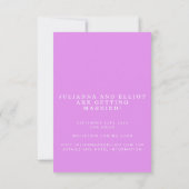 Groovy Bold Fun Typografy Pink Orange Foto Gerette Save The Date (Rückseite)